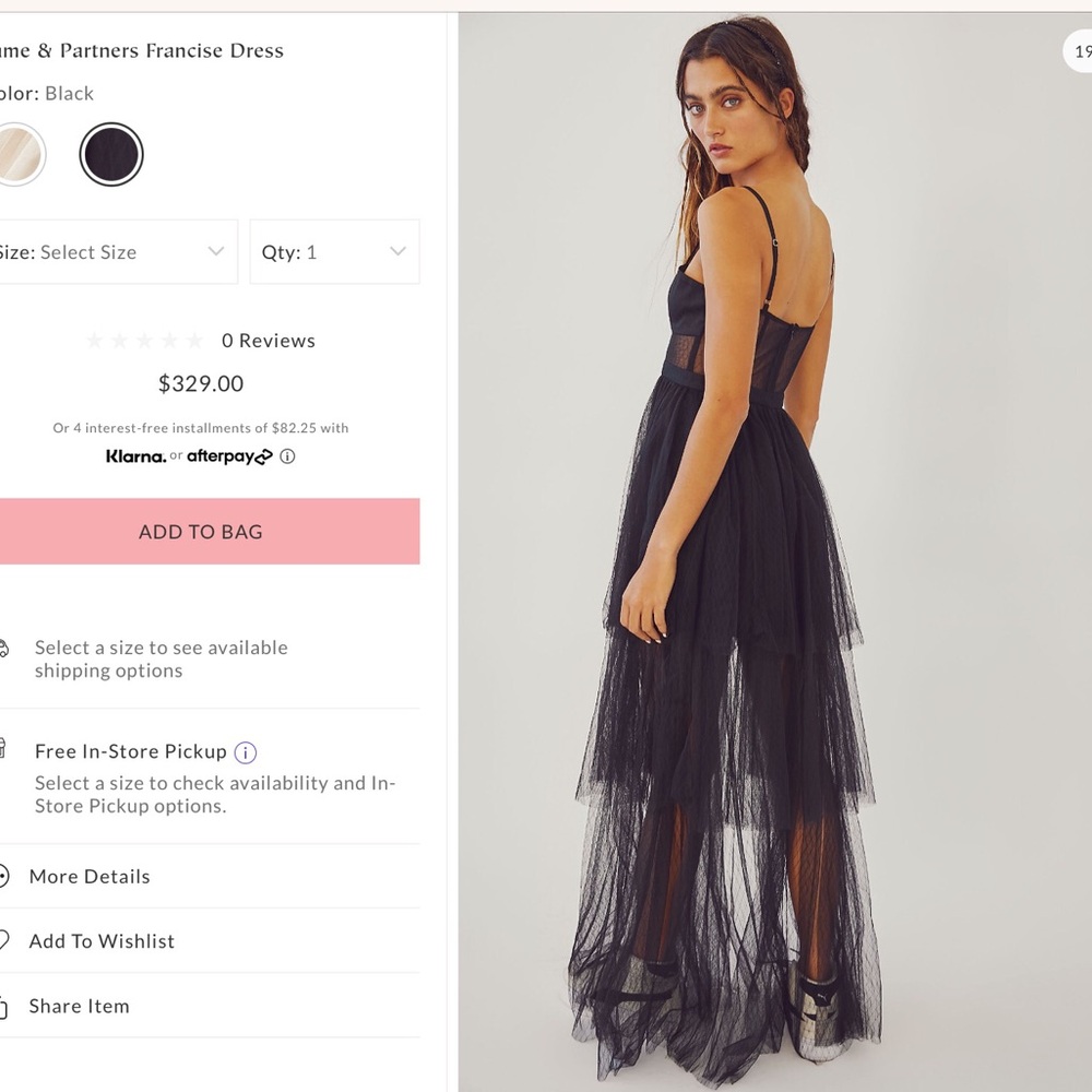 NWT Stunning black Shear tiered mesh gown!